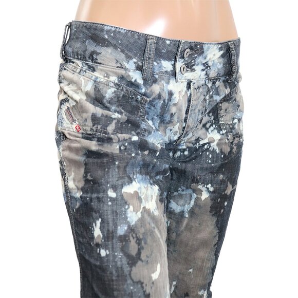 RARE Y2K Diesel Splatter Bleached Paint Jeans Denim Trousers Avant-Garde 32 X 32 - Picture 5 of 8